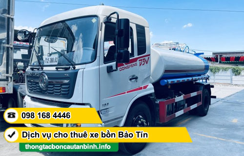 Cho thuê hồ sơ xe bồn phun rửa đường, tưới cây